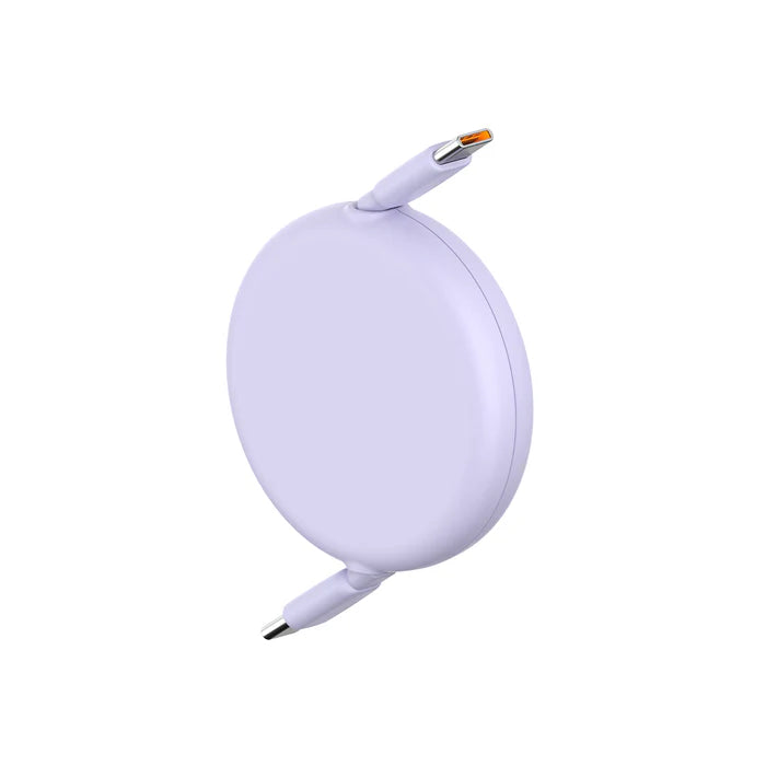 Baseus Free2Pull Mini Retractable Cable USB-C to USB-C 100W 1.5m - Nebula Purple