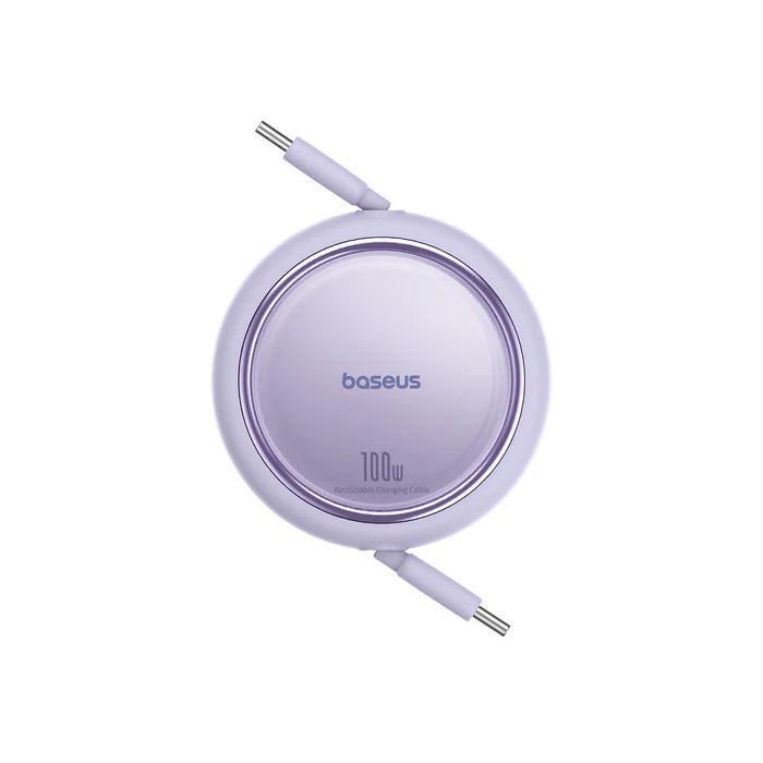 Baseus Free2Pull Mini Retractable Cable USB-C to USB-C 100W 1.5m - Nebula Purple