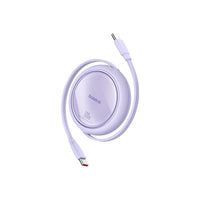 Baseus Free2Pull Mini Retractable Cable USB-C to USB-C 100W 1.5m - Nebula Purple