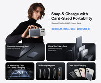 Baseus PicoGo AM41 Ultra-Slim Magnetic Power Bank 5000mAh 20W - Space Grey