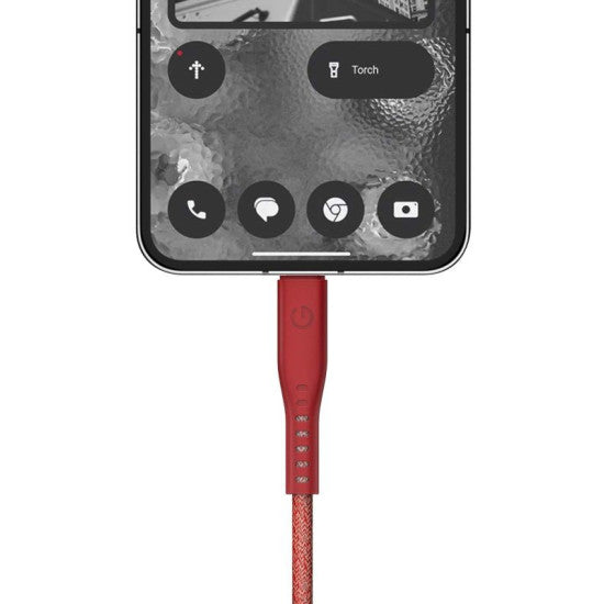 ENERGEA NYLOFLEX CABLE, CHARGE AND SYNC TOUGH LIGHTNING C89 MFI 1.5M –RED