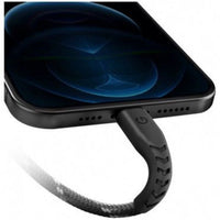 ENERGEA NYLOFLEX CABLE, CHARGE AND SYNC TOUGH LIGHTNING C89 MFI 1.5M – BLACK