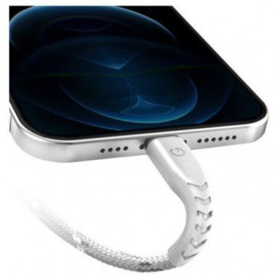 ENERGEA NYLOFLEX CABLE, CHARGE AND SYNC TOUGH LIGHTNING C89 MFI 1.5M – WHITE