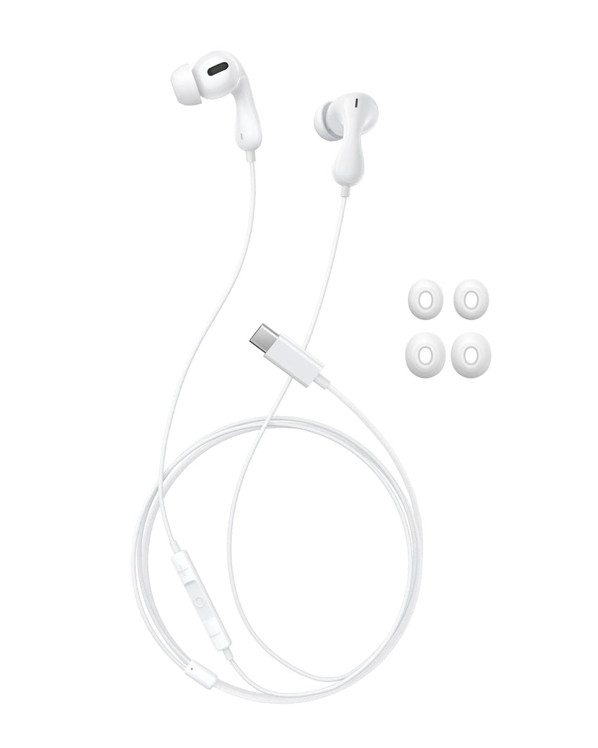Baseus Encok CZ20 Wired Earphones - Moon White