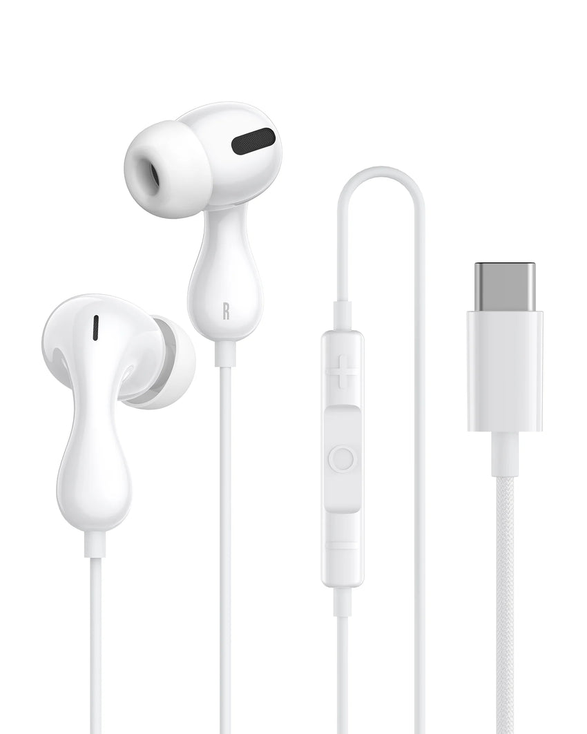 Baseus Encok CZ20 Wired Earphones - Moon White