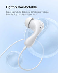Baseus Encok CZ20 Wired Earphones - Moon White
