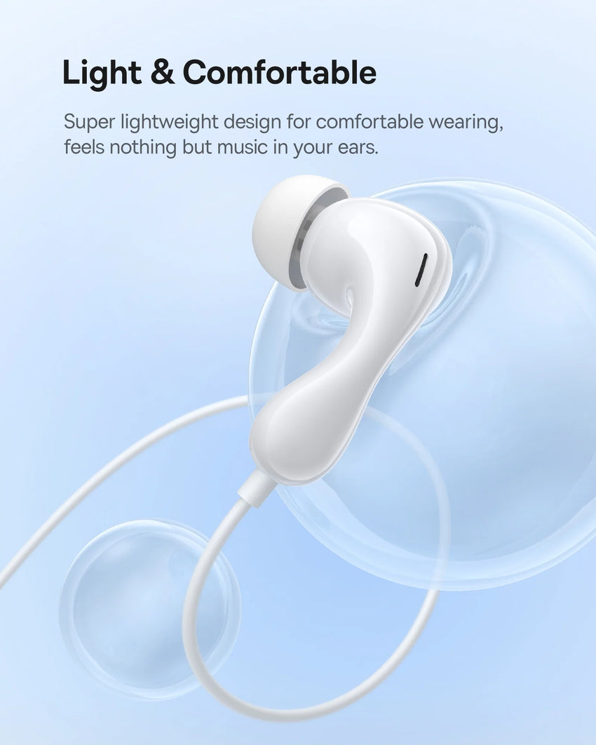 Baseus Encok CZ20 Wired Earphones - Moon White