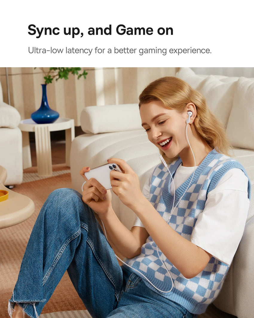 Baseus Encok CZ20 Wired Earphones - Moon White