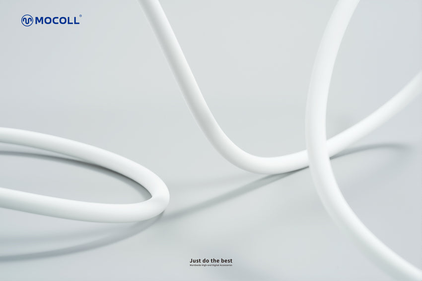 MOCOLL 240W USB-C to USB-C Fast Charging Cable, PD 3.1 Fragrances Design, Nylon Braided Durable Cord for Laptop, Tablet, Smartphone- White