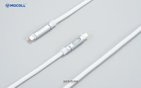 MOCOLL 240W USB-C to USB-C Fast Charging Cable, PD 3.1 Fragrances Design, Nylon Braided Durable Cord for Laptop, Tablet, Smartphone- White