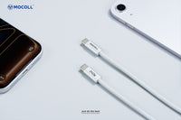 Mocoll MCC25-018: The 240W Fast Charging Cable (C-C) - Light Gray Color