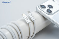 Mocoll MCC25-018: The 240W Fast Charging Cable (C-C) - Light Gray Color