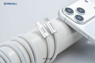 Mocoll MCC25-018: The 240W Fast Charging Cable (C-C) - Light Gray Color