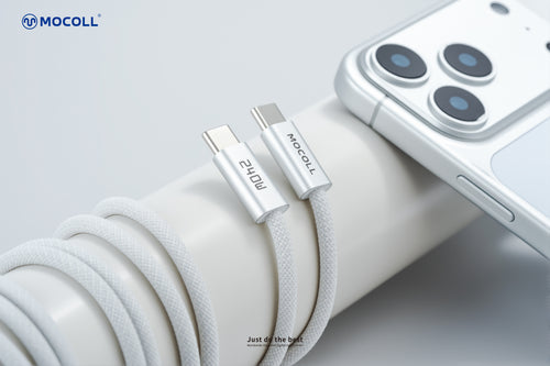 Mocoll MCC25-018: The 240W Fast Charging Cable (C-C) - Light Gray Color