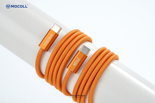 Mocoll MCC25-018: The 240W Fast Charging Cable (C-C) - Orange Color