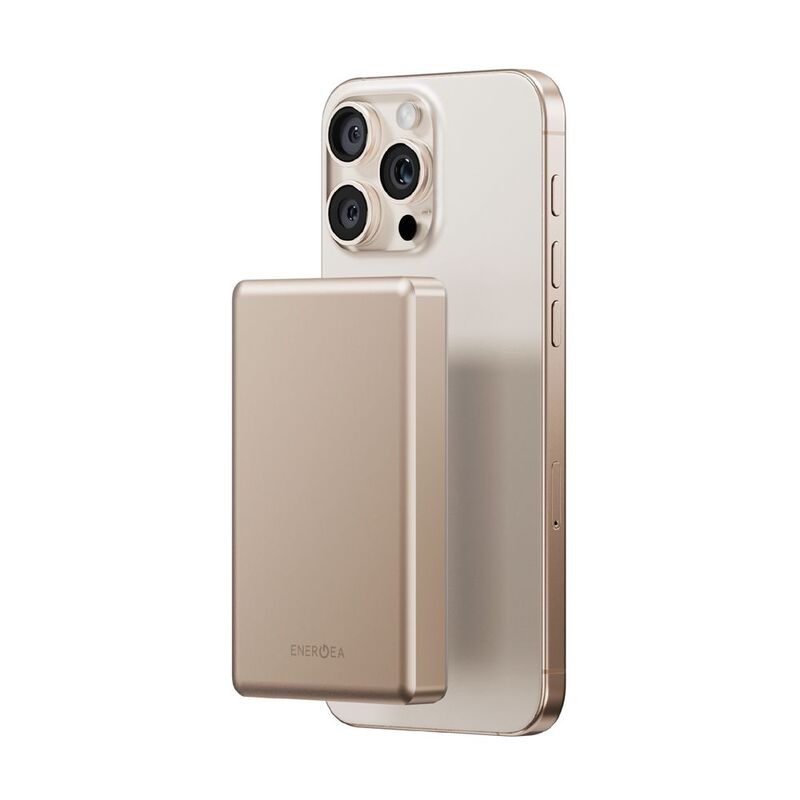 ENERGEA VOYAGER KIT, TRAVELWORLD ADAPTER 25 (GOLD) + ALUPAC 10K (GOLD) + HELIX 1.5M (GOLD)+ BEIGE POUCH