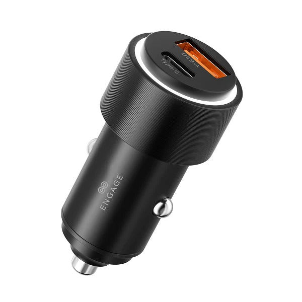 ENGAGE DUAL PORT ALUMINIUM ALLOY CAR CHARGER 95W