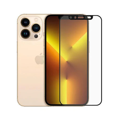 جراب Engage الصلب الشفاف مع زجاج حراري لهاتف iPhone 13 Pro - O6Y1