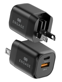 ENGAGE DUAL PORT 20W PD FAST CHARGER WITH INTERCHANGEABLE ADAPTER