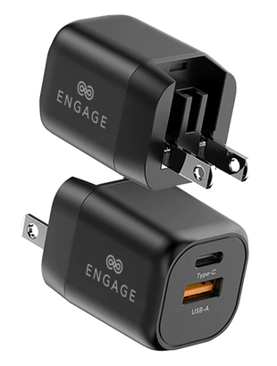 ENGAGE DUAL PORT 20W PD FAST CHARGER WITH INTERCHANGEABLE ADAPTER