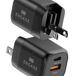 ENGAGE DUAL PORT 20W PD FAST CHARGER WITH INTERCHANGEABLE ADAPTER