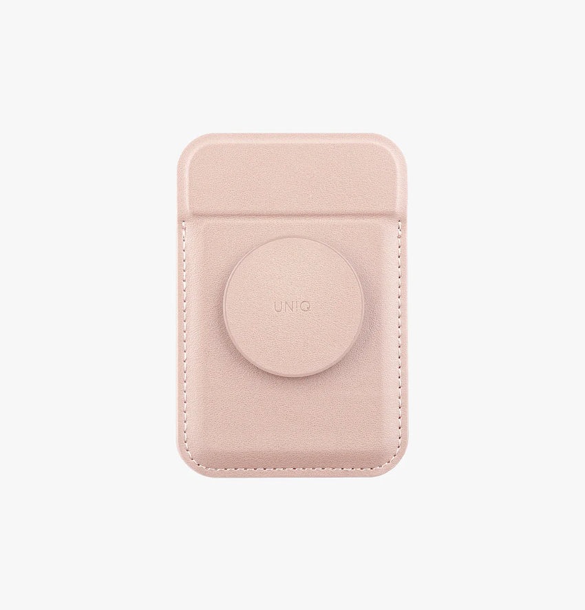 UNIQ FLIXA MAGNETIC CARD HOLDER AND POP-OUT GRIP-STAND - BLUSH PINK (PINK) EOL