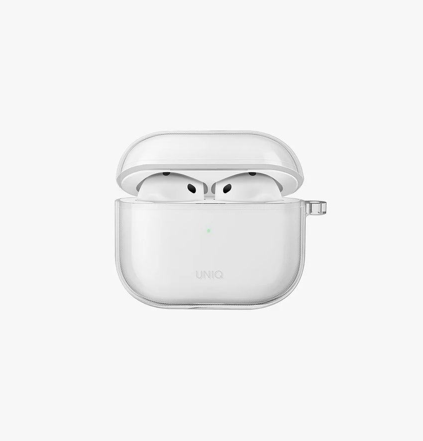 UNIQ GLASE PRO AIRPODS 4TH GEN LOCK CASE - GLOSSY SMOKE (GLOSSY SMOKE)