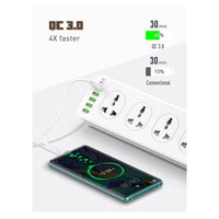 Ldnio 10 Outlet Power Socket - 10 Way / USB-C / 2 Meters / White