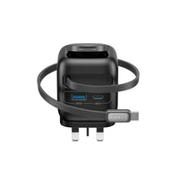 Havit UC252 A-UK Wall cgarger 65W +USB-C Cable BLK