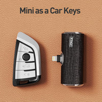 iWALK Link Me Plus Leather Coated Pocket Battery 4500mAh For iPhone - Leather Black