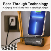 iWALK Link Me Plus Leather Coated Pocket Battery 4500mAh For iPhone - Leather Black