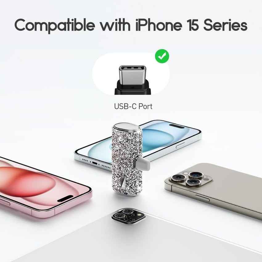 iWALK Link Me Plus Pocket Battery 4500mAh USB-C - Silver Diamond