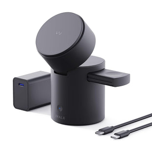 iWALK StandMe Auto 15W Wireless with Auto Rotation, Charging Station - Black