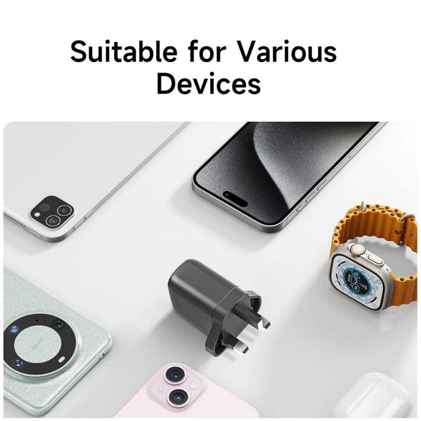 iWALK Leopard GAN 30W- 1AC, 35W Fast Charger - Black