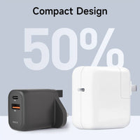 iWALK Leopard GAN 30W- 1AC, 35W Fast Charger - Black