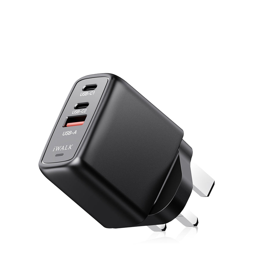 iWALK Leopard GAN 67W- 2C1A, iCPU Temperature Control, 67W Fast Charger - Black