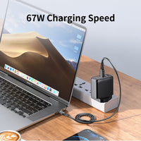 iWALK Leopard GAN 67W- 2C1A, iCPU Temperature Control, 67W Fast Charger - Black