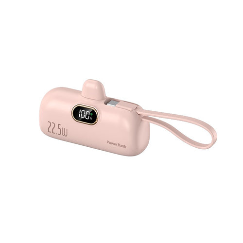 LEEDOR HT-DX268 Fast Charging Power Bank - 22.5W / 5000mAh / Pink