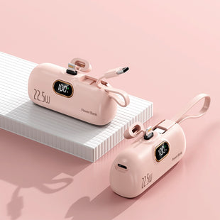 LEEDOR HT-DX268: 22.5W Ultra-Fast 5000mAh Power Bank Pink