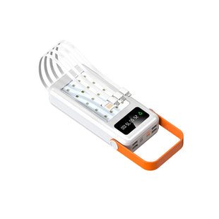LEEDOR YM Camping Lantern with 4 Charging Cables | 120,000mAh Massive Power Bank White