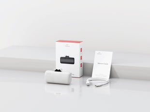 iWALK LinkPod Switch | 5000mAh, Rotary Portable Power Bank, USB-C & Lightning two Plug to Switch Freely, Two-Way 15W PD fast Charging White