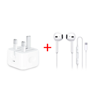 Apple 20W USB-C Power Adapter + Apple EarPods with USB-C Connector Bundle