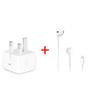 Apple Essentials Audio & Power Bundle: 20W USB-C Power Adapter + EarPods with Lightning Connector