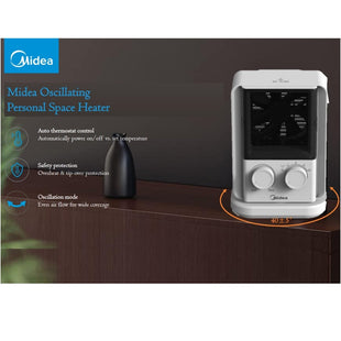مدفأة مروحة ميديا ​​2000 واط مع خاصية التذبذب، وتوزيع هواء فعال لحرارة ثابتة