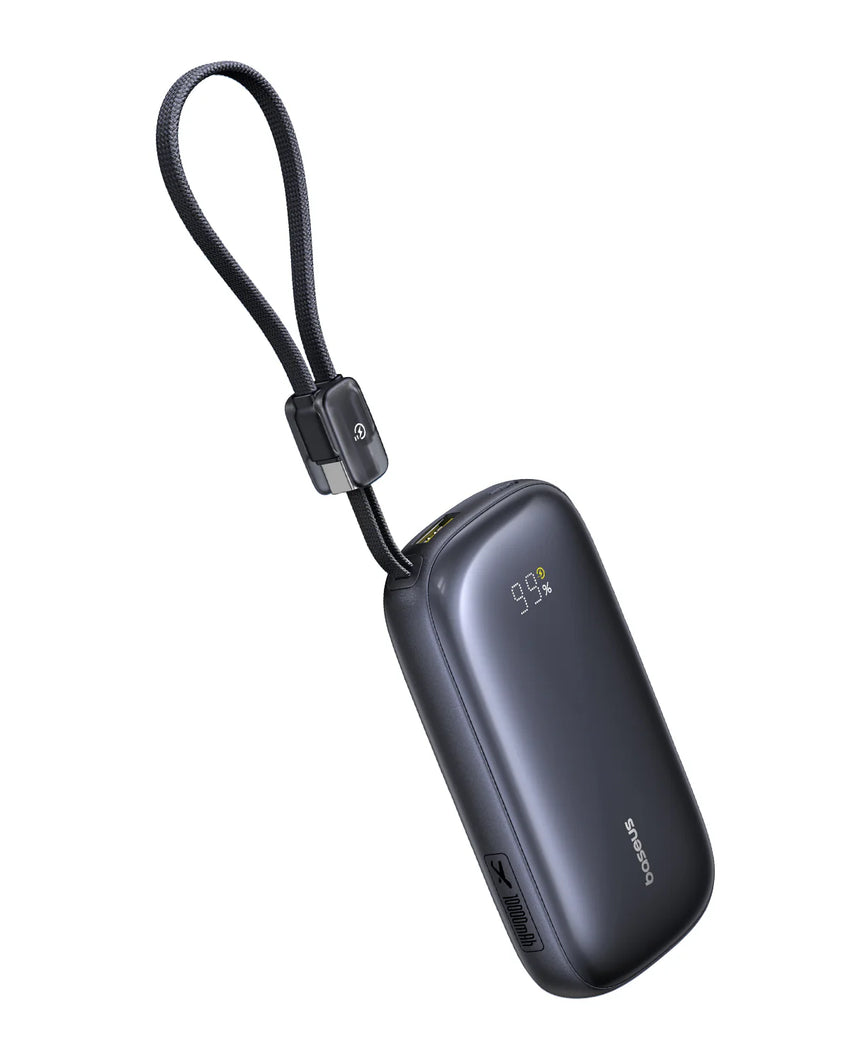 Baseus EnerFill FC21 QPow3 Ultra Digital Display Power Bank with Detachable Cable 10000mAh 45W - Cosmic Black