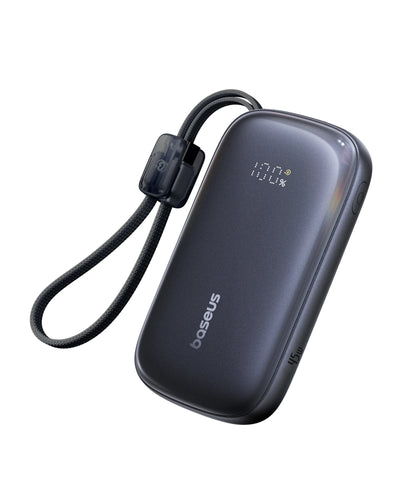 Baseus EnerFill FC21 QPow3 Ultra Digital Display Power Bank with Detachable Cable 10000mAh 45W - Cosmic Black
