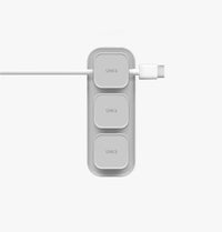 UNIQ POD ADHESIVE CABLE ORGANIZERS 8-IN-1 PACK - CHALK GREY (GREY)