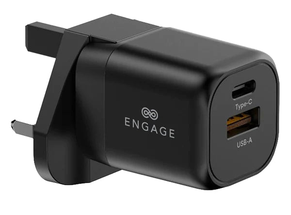 ENGAGE DUAL PORT 20W PD FAST CHARGER WITH INTERCHANGEABLE ADAPTER