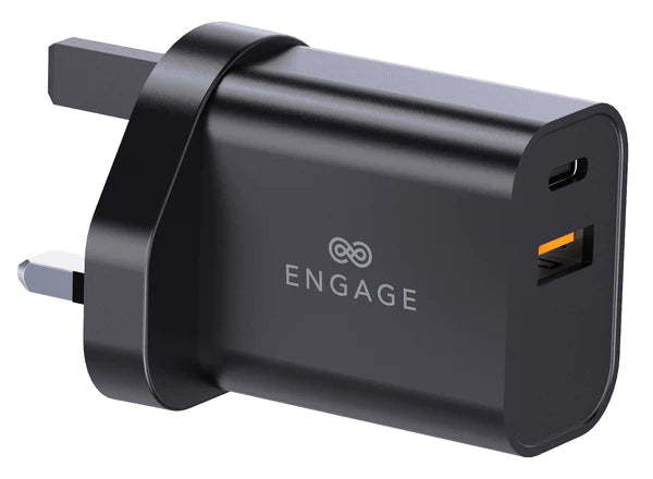 ENGAGE DUAL PORT 30W GANII PD FAST CHARGER WITH INTERCHANGEABLE ADAPTER-6EGN