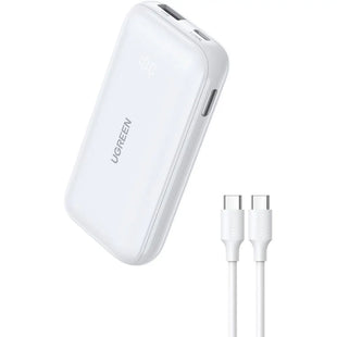UGREEN 10000mAh PD-30WTwo-way Fast Charging Power Bank White PB501